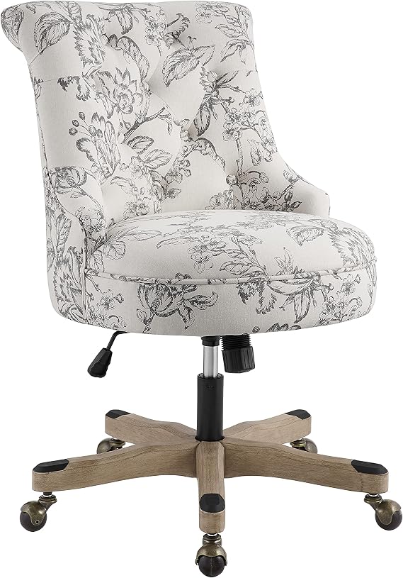 Linon Home Decor Leslie Floral Office Chair