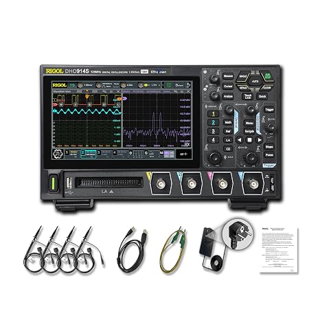 RIGOL OszilloskopDHO914S Tragbares digitales Oszilloskop125MHz Bandbreite4A+16D Kanäle12bit vertikale Auflösungunterstützt die Bode-Plot-Analyseintegrierter 25MHz Signalgenerator