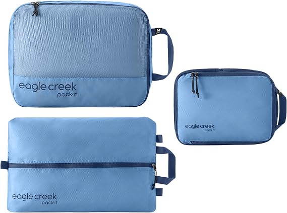 Eagle Creek Pack-It Essentials Set, 3 Piece Set, Blue Dawn