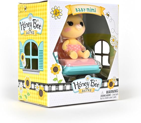 Honey Bee Acres Baby Collectible Toy Figure Series, Surprise Set Includes Flocked Poseable Figure with Accessory, Assorted Style, Great Gift for Girls 3+