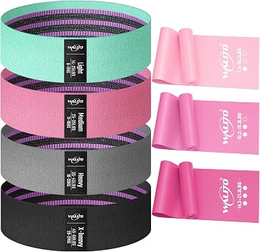 WALITO Resistance Bands and 4.9FT Yoga Bands for Women and Men, Workout Bands for Physical Therapy, Stretch, Recovery, Pilates, Rehab, Strength Training and Home Gym