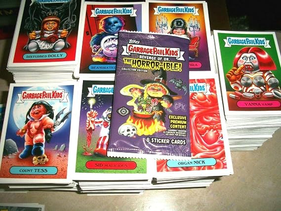 2019 GPK Revenge OH Horror-IBLE Lot of Thirty Stickers + One Black Light Card