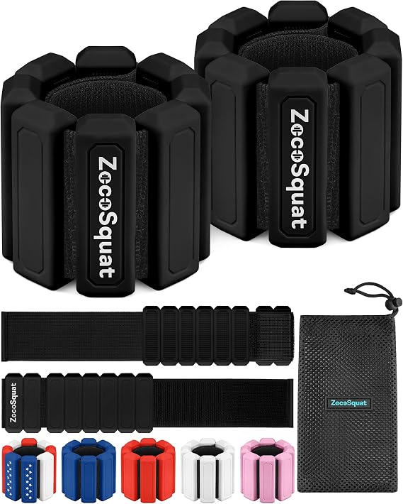 Ankle Weights for Women and Wrist Weights for Women at Home - Arm and Leg Weights, Non-Slip Desig, Set of 2 (1 lb each)