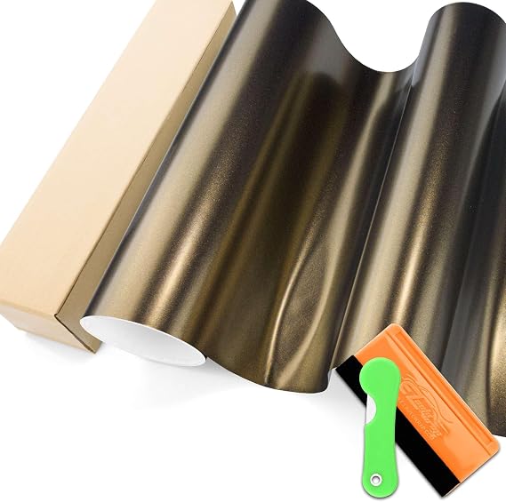 Black Bronze Matte Metallic Satin Pearl Vinyl Wrap Film Car Vehicle Graphic Decal Sitcker DIY with Tool Set 1FTx5FT