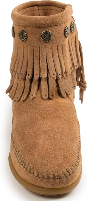 Minnetonka Women's Double-Fringe Side-Zip Boot