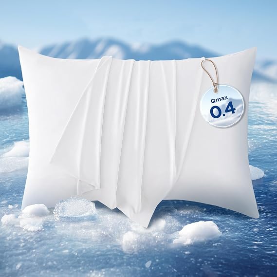 Bedsure Cooling Pillowcases 2 Pack - 50x75cm, White