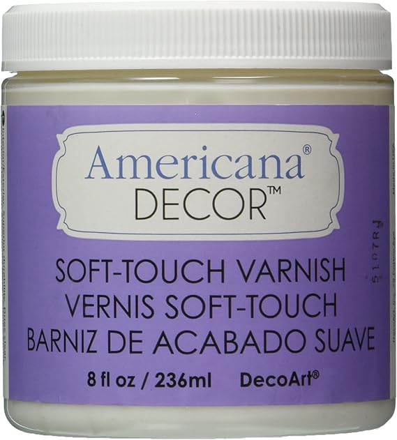 DecoArt Americana Decor Varnish 8oz, Soft Touch, White