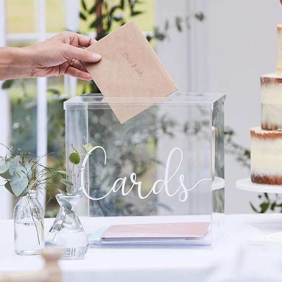 Ginger Ray Botanical Wedding Acrylic Card Box Table Display Wedding