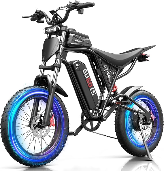 GugoIs Electric Bike for Adults,1000/1500/2500W Electric Dirt Bike, Up to 30-90 Miles, 20/23" Fat Tire E-Bikes with 748.8/960/1300WH Battery, Full Suspension Electric Motorcycle for All-terrains