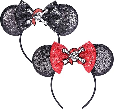 Pirate-Accessories Women Costume Mouse Ears Headband Bow Men Cosplay Party