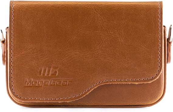 Megagear Canon Powershot G9 X Mark I, G9 X Leather Camera Case With Strap - Brown - MG655