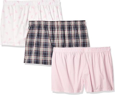 Amazon Brand - Goodthreads Mens 3-Pack Stretch Woven Boxer Shorts