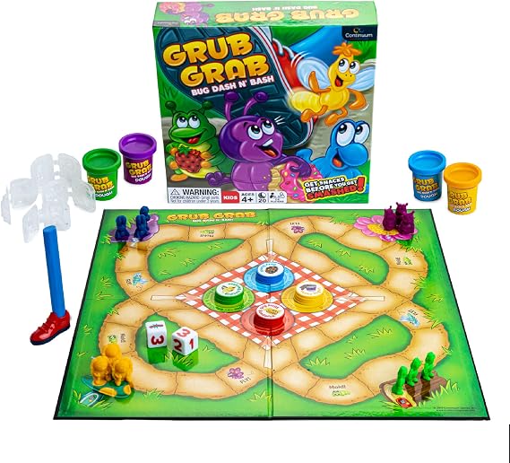 Continuum Games Grub Grab: Bug Dash and Bash, Ant Board Game for Kids