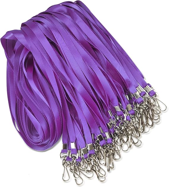 Maileto Flat Lanyard for ID Badge Holder with Swivel Hook and Badge Clip