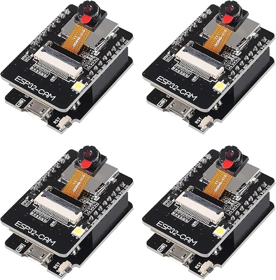 4pcs ESP32-CAM WiFi Bluetooth Board ESP32-CAM-MB Micro USB to Serial Port CH340G with OV2640 2MP Camera Module Dual Mode