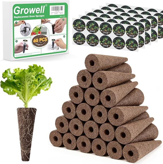 Growell 120Pcs Hydroponic Pods Kit, Seed Starter Refill for Indoor Garden