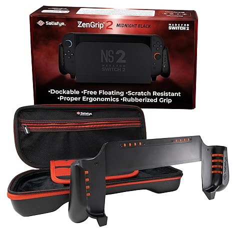 Satisfye ZenGrip 2 Slim Bundle, Accessories Compatible with Nintendo Switch 2 - The Bundle includes: ZenGrip 2, Slim Case (Fits Switch 2 only)