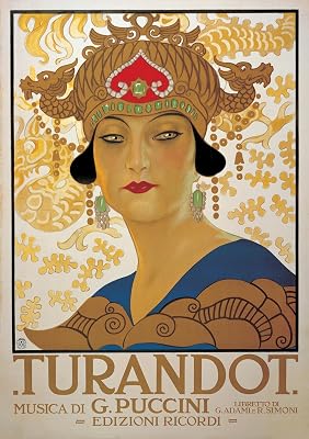 AllPosters Wall Poster Turandot G. Puccini - Vintage Style Italian Opera Poster, 20x28