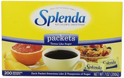 Splenda No Calorie Sweetener Granular, Individual Packets, 200 Count, 7oz Package