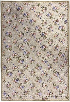 Harooni 10 x 14 French Country Floral Needlepoint Rug PIX-5740