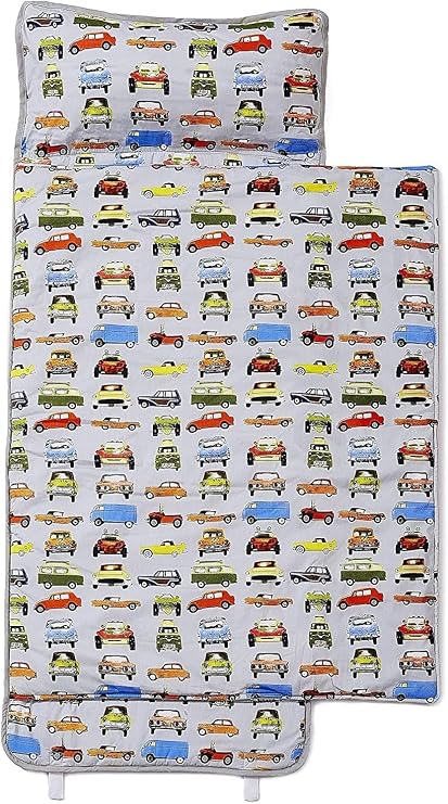 Cute Car Toddler Nap Mat,Suits Pre Kindergarten, Kindergarten, Preschool and Daycare Boy or Girl (3-7 Years)
