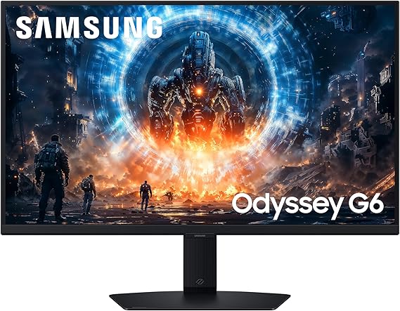 Samsung Odyssey Gaming G6 LS27FG606EUXXU 27" QHD 1ms 350Hz Gaming Monitor - 2560x1440, HDMI 2.1, Displayport, VESA DisplayHDR 400, Height Adjust