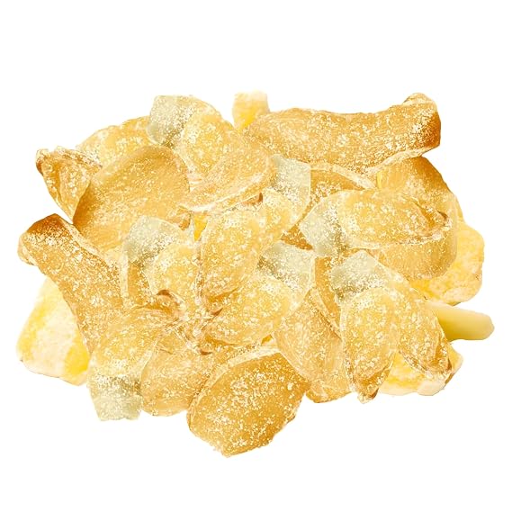 Amrita Crystallized Ginger Slices 1 lb Sweetened Candied Ginger Snack | Dried ginger slices, Non-GMO. Resealable Fresh Pack. Ideal for Baking, Tea, Desserts, Cooking & Everyday Snacking Use