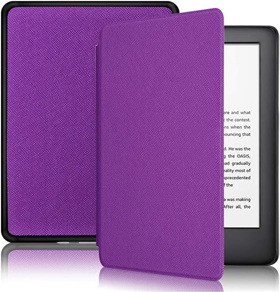 Case for Kindle Voyage (2014 Released) - Cross Texture Protective Case with Auto Wake Sleep