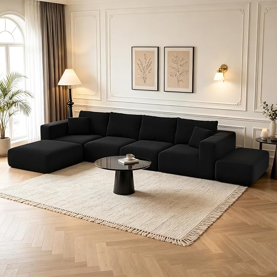 152" Modular Sectional Sofa,Large Boneless Couches for Living Room