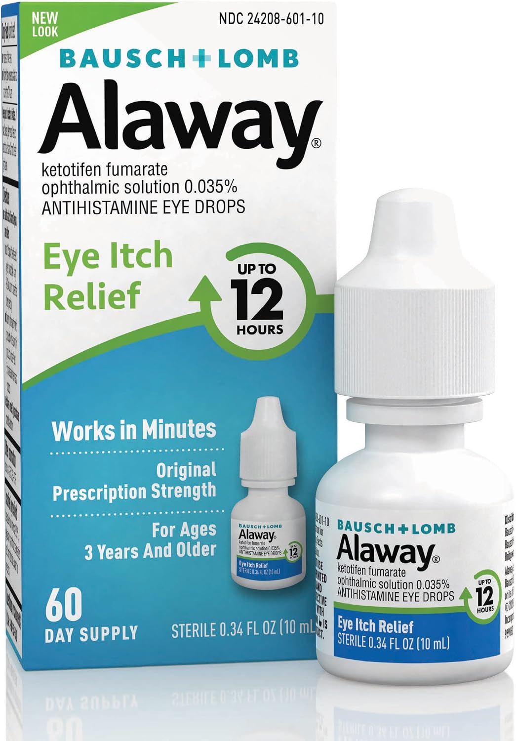 Alaway Antihistamine Eye Drops, Allergy Relief from Itchy Eyes, Works in Minutes, Provides Relief for up to 12 Hours, Clinically Tested Prescription Strength Formula, 0.34 Fl Oz