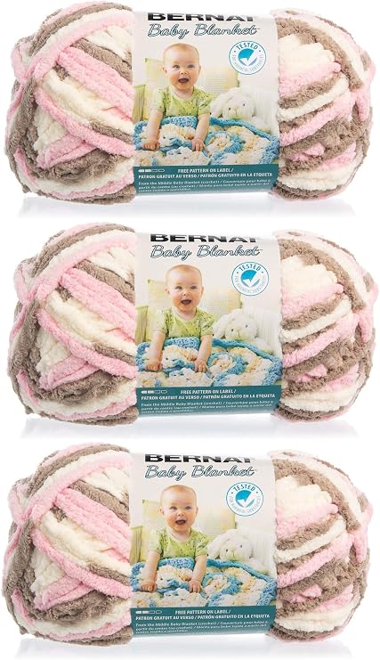 Bernat Baby Blanket Yarn (3-Pack) Little Petunias 161103-3421