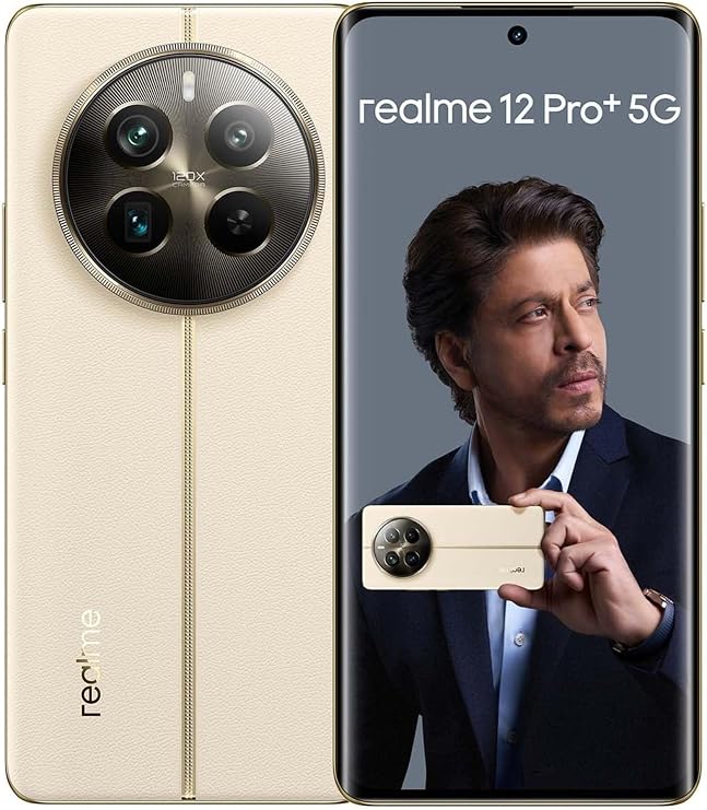 realme 12 Pro+ 5G Smartphone 12GB RAM, 512GB | Snapdragon 7s Gen 2 | 6.7-inch 120Hz AMOLED Display | 64MP Periscope Telephoto Camera | 67W Fast Charging | Android 14 | 12M | Navigator Beige