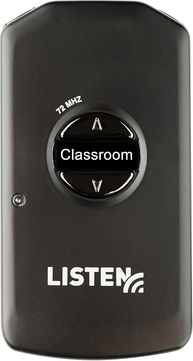 Listen Technologies LR-4200-072 Intelligent DSP RF Receiver 72 MHz, Integrated Neck Loop Lanyard, OLED Display, Dual 3.5mm Outputs, Micro USB Charging, T-Coil Compatible Assistive Listening