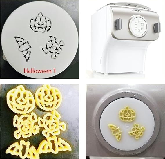 Halloween Pasta Maker Shapes Disc, For Electric Philips Pasta Maker Attachments Machine, Automatic Pasta & Noodle Maker, Kitchen Appliances, Accessory Kit (Halloween 1 (3in1))