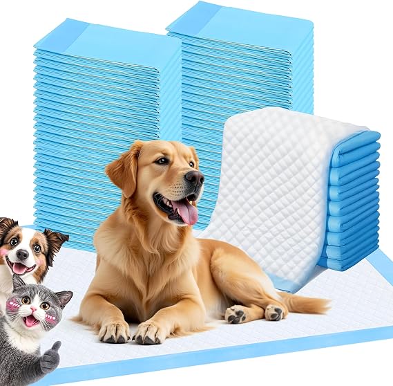 ScratchMe Super-Absorbent Waterproof Dog and Puppy Pet Training Pad, Housebreaking Pet Pad, 40-Count Medium-Size, 23.6’’X23.6’’