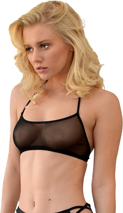 Brigitewear Seamless Sheer Mesh Bikini Top