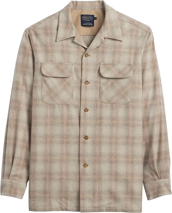 Pendleton Iconic Wool Board Shirt | Spring-ready men's 100% wool board shirt with washable comfort, long sleeves, and classic button-down styling.