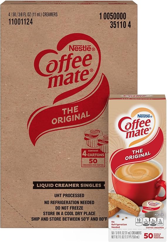 Coffee mate Liquid Creamer Tub Singles, Gluten-Free