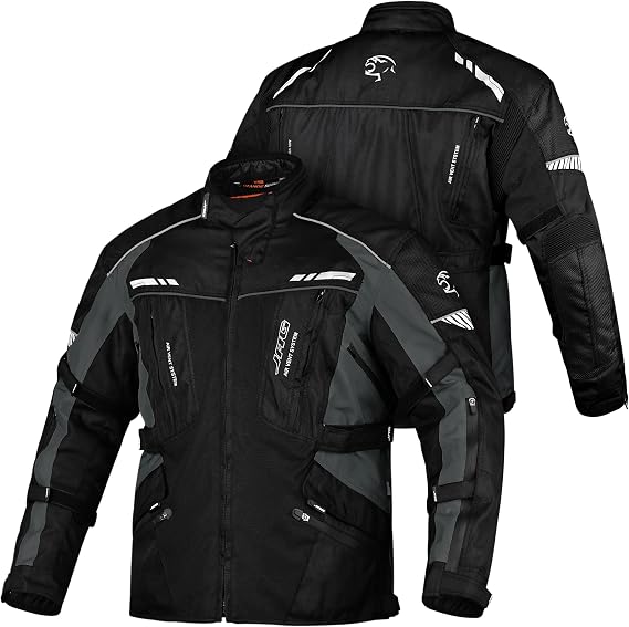 JAG Touring Motorcycle Jacket Men, Protective Adventure Biker Riding Jacket