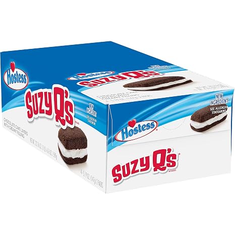 Hostess Suzy Q's Chocolate Cake, 3.03 Ounce, 4 Count