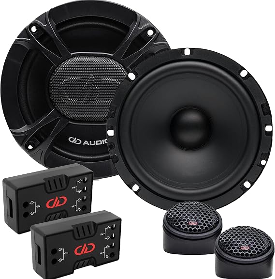 Digital Designs DD Audio E-C6.5B 6.5" 125W Component Speakers with Crossovers & Soft Dome Tweeters