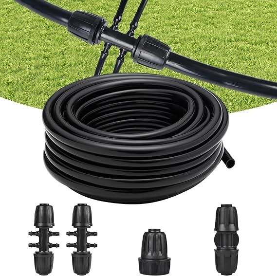 50FT 1/2 Inch Drip Irrigation Tubing Kit, Drip Line Irrigation System Hose