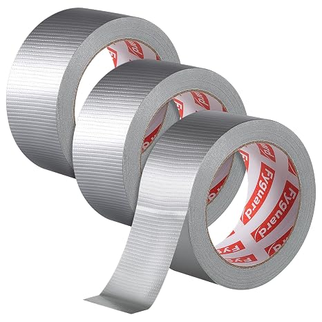 3 Rolls Duct Tape 48mm x 18m 8.5Mil, Silver Gaffer Tape 210μ