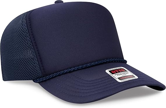 OTTO Cap 5 Panel High Crown Air Mesh Back Trucker Hat