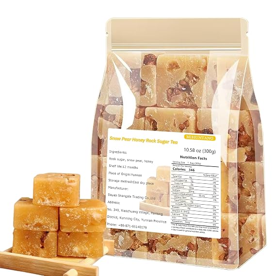 Snow Pear Rock Sugar Tea 10.58 oz Honey Combination Candy Cubes Sweet Tea