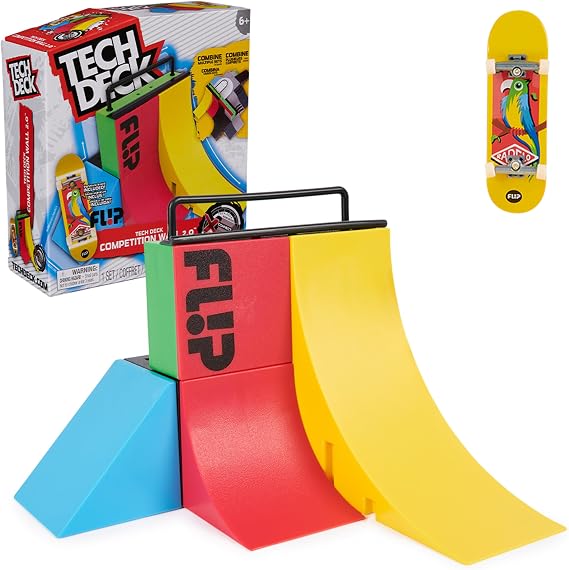 Tech Deck, Competition Wall 2.0 X-Connect Park Creator, Customisable and Buildable Ramp Set with Exclusive Fingerboard, Kids Toy for Boys and Girls Aged 6 and up