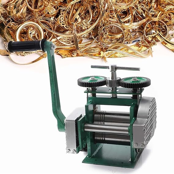 Rolling Mill Machine Jewelry Press, Tabletting Roller Jewelry Making Tool, Metal Anti-Slip Rolling Mill Machine, Easy Jewelry Rolling Mill Machine, for Jeweler Cold Rolling Metal