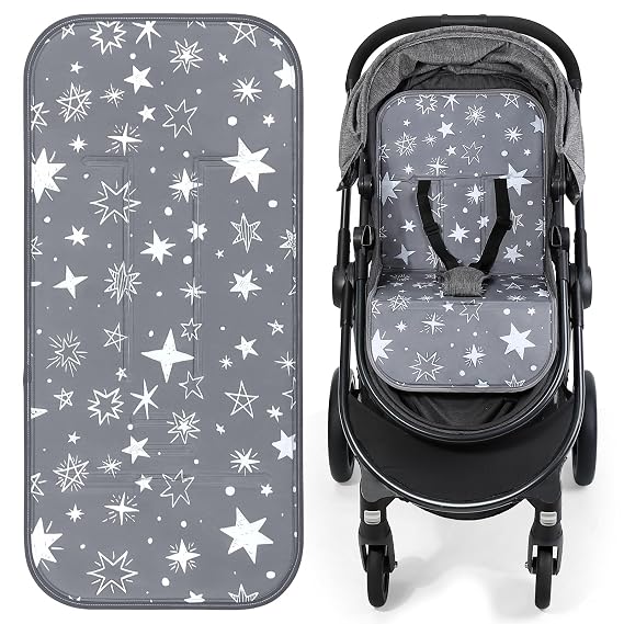 Orzbow Reversible Stroller Cooling Pad, Water-Resistant & Comfortable, Gray | Solid-Gel Baby Cooling Pad for Stroller, High Chair, Bassinet, Crib | Keep Baby Cool in Summer Essentials