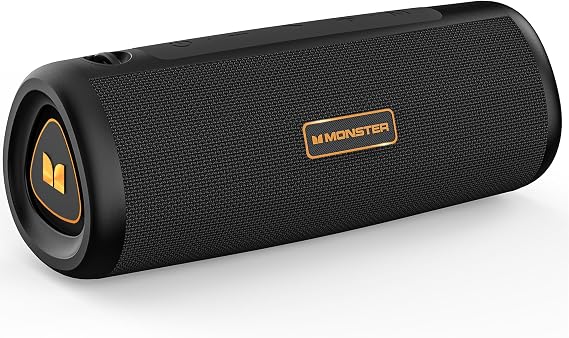 Monster S230 Portable Bluetooth Speaker, Wireless Speaker with 30W Loud Stereo Sound, Wireless Stereo Pairing, 24H Playtime, Bluetooth 6.0 Supports TF Card, AUX