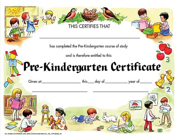 Flipside Certificate Pre-K Set/30 8.5 X 11